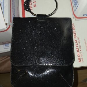 Carlos by Carlos Santana Black Glitter Patent Mini Crossbody Bag